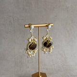 Frida Brown Crystal Drop Earrings