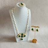 Diya Green Mala Set