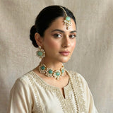 Inaliya Jade Crystal Choker Set - Ahseya & Co