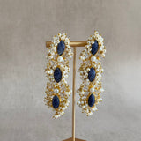 Navy Statement Earrings