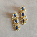 Navy Statement Earrings