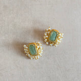 Ava Mint Stud Earrings