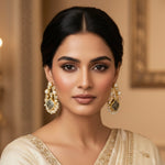 Zohra Dalmatian Pearl Stud Earrings - Ahseya & Co