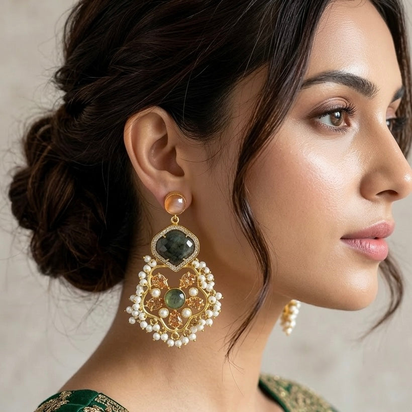 Zaylee Crystal Drop Earrings - Ahseya & Co