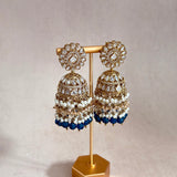 Falak Teal Jhumka Earrings