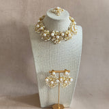 Kiara Grey Pearl Necklace Set - Ahseya & Co