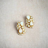 Crystal Pearl Stud Earrings