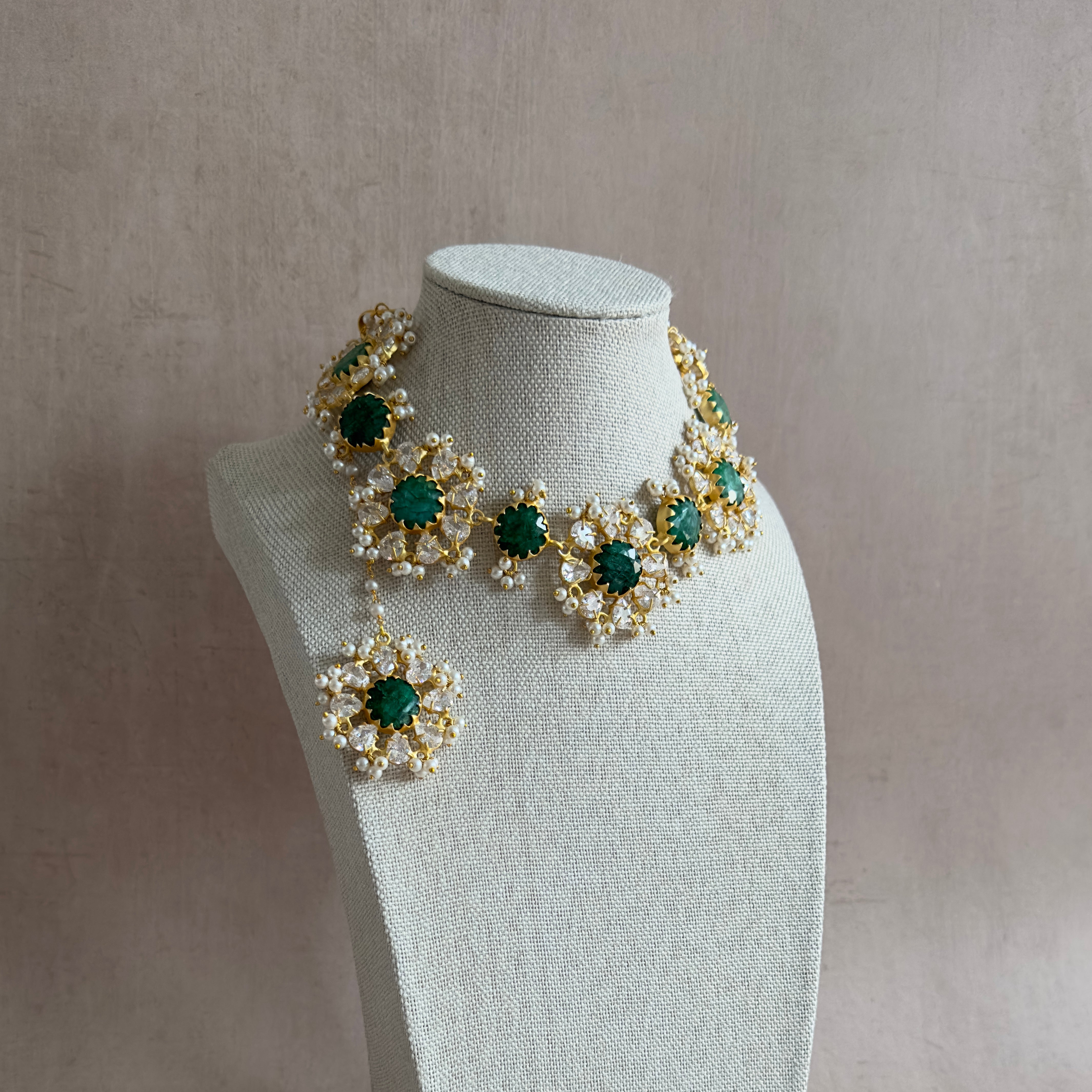 Sadie Green Choker Set - Ahseya & Co.