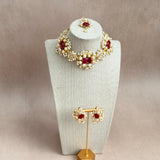 Milos Pearl Fuchsia Necklace Set