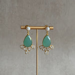 Hibah Mint Pearl Drop Earrings - Ahseya & Co.