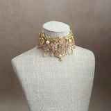 Meherin Pink Mint Choker Set