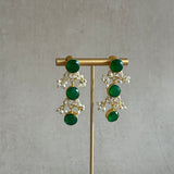 Green Crystal Drop Earrings - Ahseya & Co.