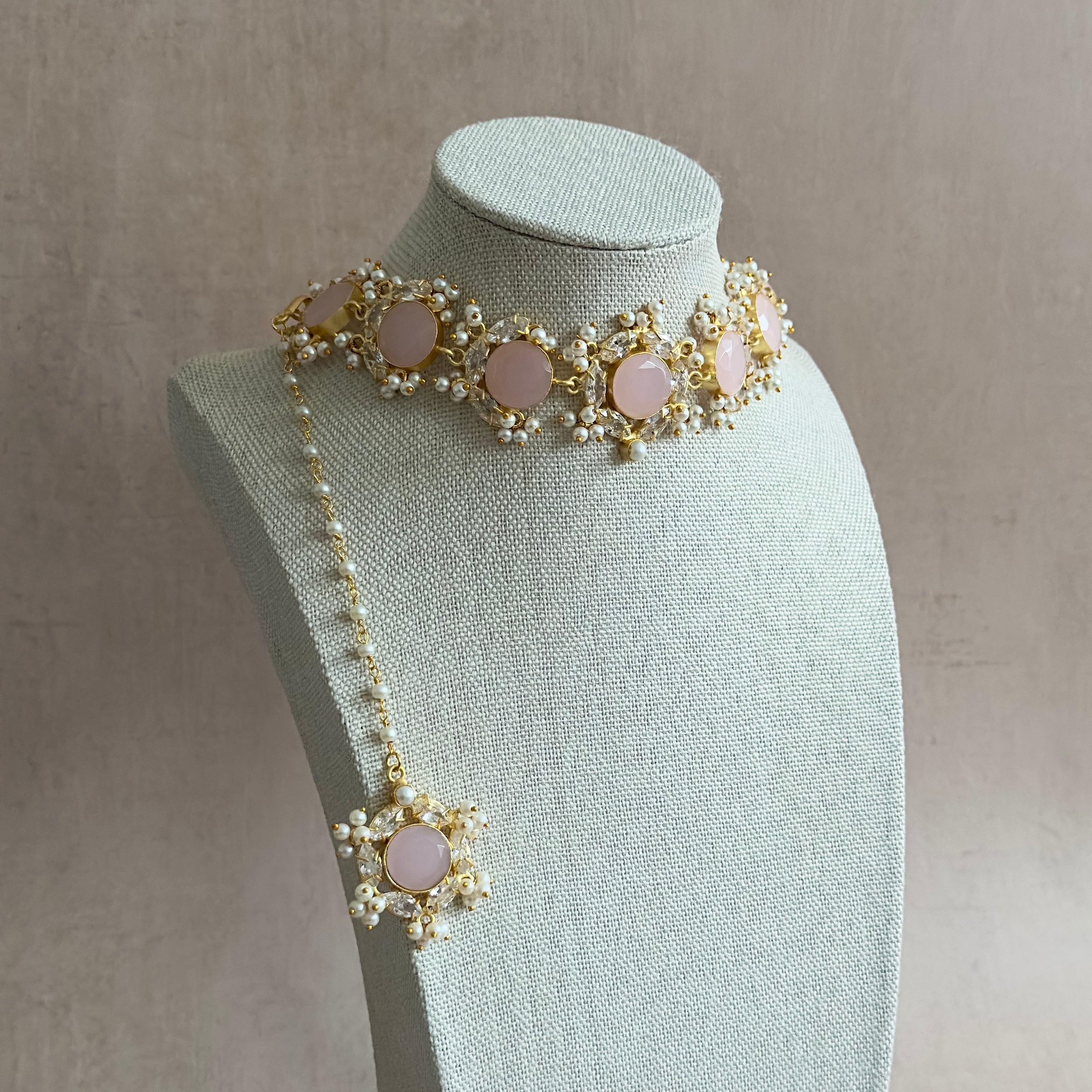 Suki Pink Choker Set - Ahseya & Co.