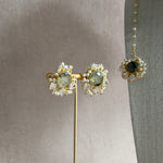 Transform any outfit with the Grace Crystal Choker Set! Adorned with natural prehnite gemstones and sparkling cubic zirconia, this set is sure to add a touch of elegance and glamour. The adjustable chain ensures the perfect fit, and it comes complete with matching earrings and tikka. Elevate your style with this stunning set!