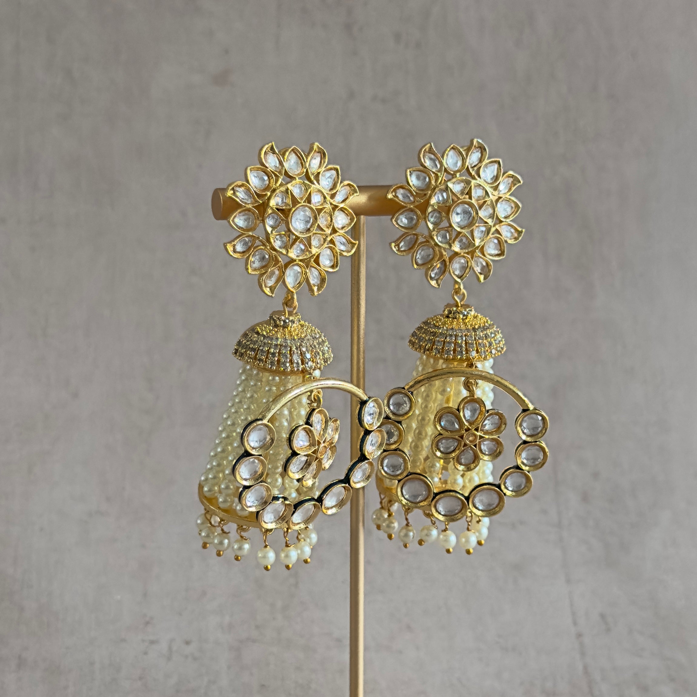 Kundan Drop Earrings - Ahseya & Co.