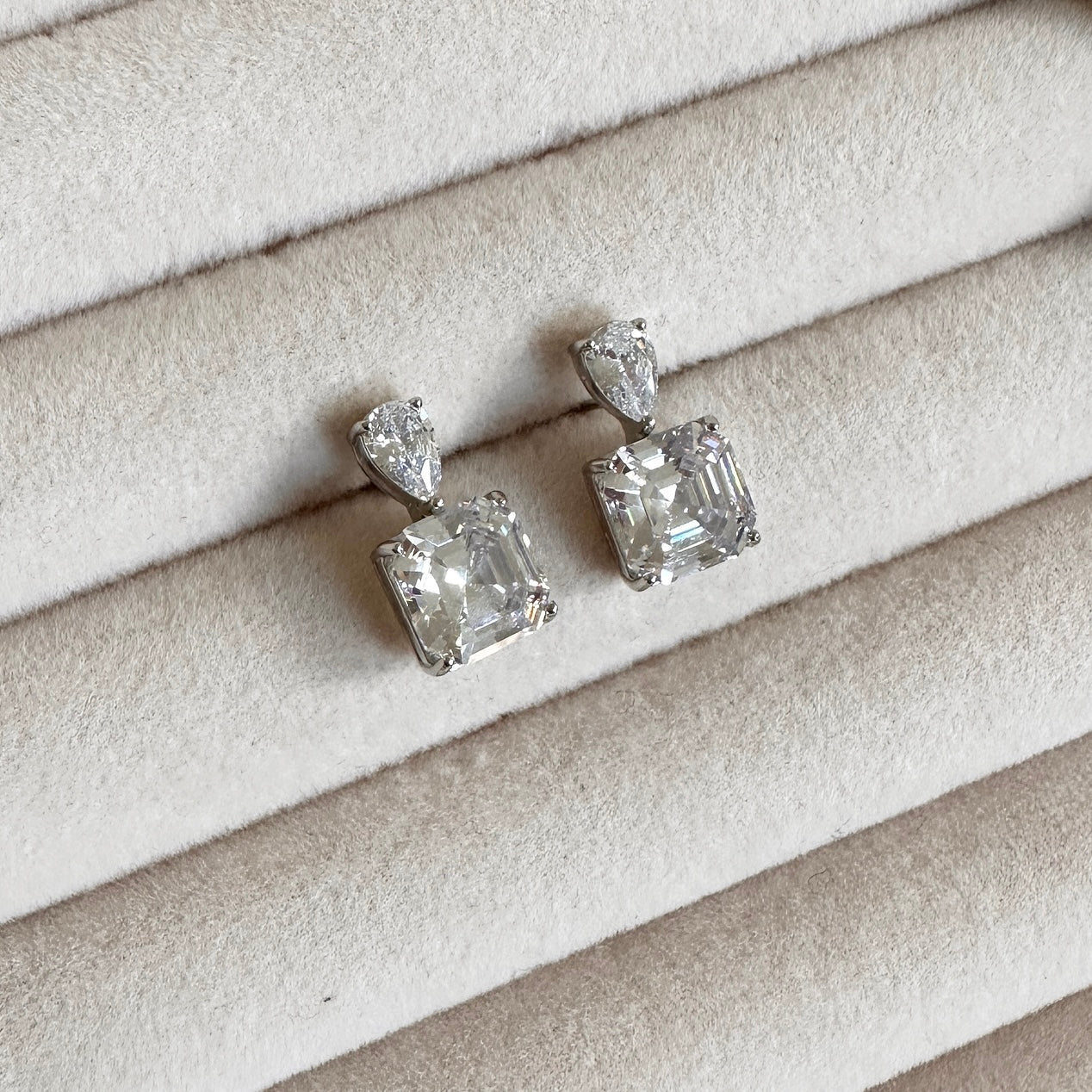 Silver Crystal Earrings - Ahseya & Co.