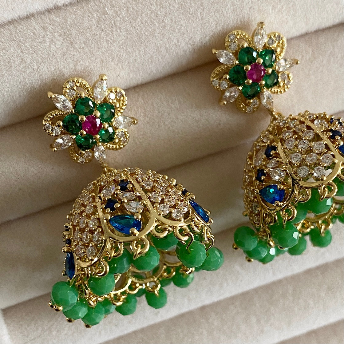 Small hot sale jhumka earrings